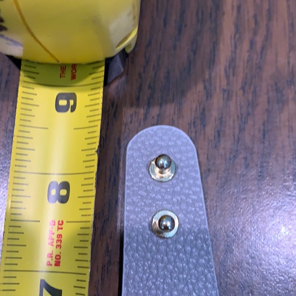 Hammered Metal Vegan Gray Leather Bracelet - Picture 5 of 5